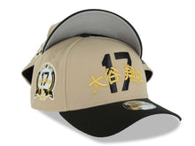 Load image into Gallery viewer, Los Angeles Dodgers New Era MLB 9FORTY 940 A-Frame Adjustable Cap Hat Khaki Crown Black Visor Black/Metallic Gold Script/Text Logo Shohei Ohtani 17 Side Patch