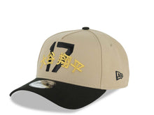 Load image into Gallery viewer, Los Angeles Dodgers New Era MLB 9FORTY 940 A-Frame Adjustable Cap Hat Khaki Crown Black Visor Black/Metallic Gold Script/Text Logo Shohei Ohtani 17 Side Patch