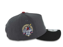Load image into Gallery viewer, San Diego Padres New Era MLB 9FORTY 940 A-Frame Adjustable Cap Hat Dark Gray Crown Black Visor White Logo 40th Anniversary Side Patch