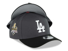 Load image into Gallery viewer, Los Angeles Dodgers New Era MLB 9FORTY 940 A-Frame Adjustable Cap Hat Dark Gray Crown Black Visor White Logo 2025 World Series Champions Side Patch
