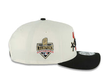 Load image into Gallery viewer, Los Angeles Dodgers New Era MLB 59FIFTY 5950 Fitted Cap Hat Cream Crown Black Visor Red/Metallic Gold/Black 17 Japan Text Logo 2025 World Series Champions Patch