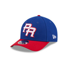 Load image into Gallery viewer, Puerto Rico New Era WBC World Baseball Classic 9FORTY 940 Adjustable Cap Hat Royal Blue Crown Red Visor Team Color Logo Puerto Rico Flag Side Patch