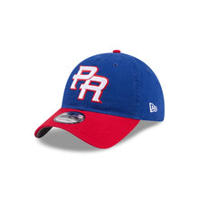 Load image into Gallery viewer, Puerto Rico New Era WBC World Baseball Classic 9TWENTY 920 Adjustable Cap Hat Royal Blue Crown Red Visor Team Color Logo Puerto Rico Flag Side Patch