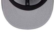 Load image into Gallery viewer, San Diego Padres New Era MLB 59FIFTY 5950 Fitted Cap Hat Leaves Camo Crown Brown Visor Yellow Logo 50th Anniversary Side Patch