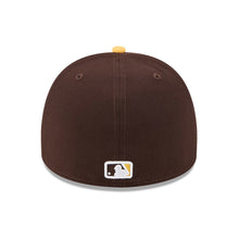 Load image into Gallery viewer, San Diego Padres New Era MLB 9FORTY 940 Adjustable A-Frame Cap Hat Brown Crown Yellow Visor Yellow Logo With Surfing Cartoon