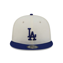 Load image into Gallery viewer, Los Angeles Dodgers New Era MLB 9FIFTY 950 Snapback Cap Hat Cream Crown Royal Blue Visor Royal Blue Logo Localized Map Side Patch