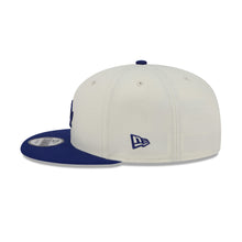 Load image into Gallery viewer, Los Angeles Dodgers New Era MLB 9FIFTY 950 Snapback Cap Hat Cream Crown Royal Blue Visor Royal Blue Logo Localized Map Side Patch