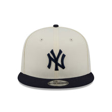 Load image into Gallery viewer, New York Yankees New Era MLB 9FIFTY 950 Snapback Cap Hat Cream Crown Navy Blue Visor Navy Blue Logo Localized Map Side Patch