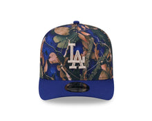 Load image into Gallery viewer, Los Angeles Dodgers New Era MLB 9FORTY 940 A-Frame Snapback Cap Hat Leaves Camo Crown Royal Blue Visor Tan Logo 50th Anniversary Patch