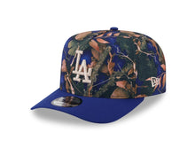 Load image into Gallery viewer, Los Angeles Dodgers New Era MLB 9FORTY 940 A-Frame Snapback Cap Hat Leaves Camo Crown Royal Blue Visor Tan Logo 50th Anniversary Patch