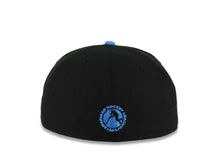 Load image into Gallery viewer, San Diego Gulls New Era AHL 59FIFTY 5950 Fitted Cap Hat Black Crown Blue Visor Default Team Logo SD Side Patch Gray UV