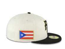Load image into Gallery viewer, Puerto Rico New Era 59FIFTY 5950 Fitted Cap Hat Chrome White Crown Black Visor Black/Metallic Gold Logo WBC Back Logo Puerto Rico Flag Side Patch