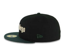 Load image into Gallery viewer, San Diego Padres New Era MLB 59FIFTY 5950 Fitted Cap Hat Black Crown Dark Green Visor Cream San Diego Script Logo 1992 All-Star Game Side Patch