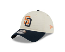 Load image into Gallery viewer, San Diego Padres New Era MLB 9TWENTY 920 Adjustable Cap Hat Chrome White Crown Navy Blue Visor Orange/Navy Logo (2026 City Connect 2.0)