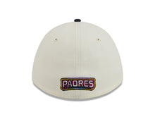 Load image into Gallery viewer, San Diego Padres New Era MLB 39THIRTY 3930 Flexfit Cap Hat Chrome White Crown Navy Blue Visor Orange/Navy Logo (2026 City Connect 2.0)