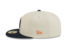 Load image into Gallery viewer, (Youth) San Diego Padres New Era MLB 59FIFTY 5950 Kid Fitted Cap Hat Chrome White Crown Navy Blue Visor Orange/Navy Logo (2026 City Connect 2.0)