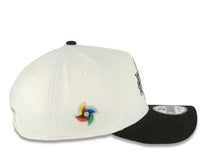 Load image into Gallery viewer, Puerto Rico New Era 9FORTY 940 Adjustable A-Frame Cap Hat Chrome White Crown Black Visor Black White Logo Frog WBC World Baseball Classic Side Patch