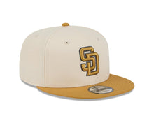 Load image into Gallery viewer, San Diego Padres New Era MLB 9FIFTY 950 Snapback Cap Hat Cream Crown Light Brown Visor Light Brown/Brown Logo (Color Pack)