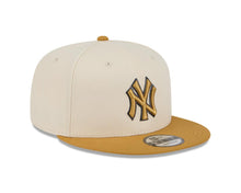 Load image into Gallery viewer, New York Yankees New Era MLB 9FIFTY 950 Snapback Cap Hat Cream Crown Light Brown Visor Light Brown/Brown Logo (Color Pack)
