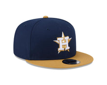Load image into Gallery viewer, Houston Astros New Era MLB 9FIFTY 950 Snapback Cap Hat Navy Blue Crown Light Brown Visor White/Light Brown Logo