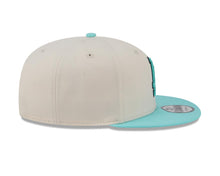 Load image into Gallery viewer, Los Angeles Dodgers New Era MLB 9FIFTY 950 Snapback Cap Hat Cream Crown Light Teal Visor Light Teal/Gray Logo (Color Pack)