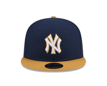 Load image into Gallery viewer, New York Yankees New Era MLB 9FIFTY 950 Snapback Cap Hat Navy Blue Crown Light Brown Visor White/Light Brown Logo