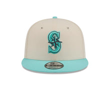 Load image into Gallery viewer, Seattle Mariners New Era MLB 9FIFTY 950 Snapback Cap Hat Cream Crown Light Teal Visor Light Teal/Gray Logo (Color Pack)