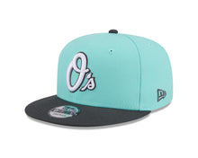 Load image into Gallery viewer, Baltimore Orioles New Era MLB 9FIFTY 950 Snapback Cap Hat Aqua Blue Crown Gray Visor White/Gray Logo