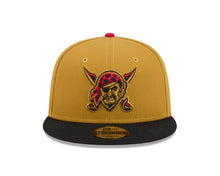 Load image into Gallery viewer, Pittsburgh Pirates New Era MLB 9FIFTY 950 Snapback Cap Hat Tan Crown Black Visor Tan/Black Face/Head Logo Gray UV (2026 City Connect)
