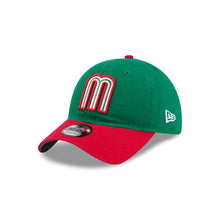 Load image into Gallery viewer, Mexico New Era WBC World Baseball Classic 9TWENTY 920 Adjustable Cap Hat Green Crown Red Visor Team Color Logo Mexico Flag Side Patch