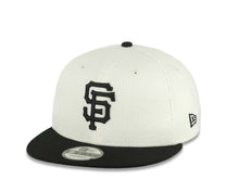 Load image into Gallery viewer, (Corduroy Crown) San Francisco Giants New Era MLB 9FIFTY 950 Snapback Cap Hat Cream Crown Black Visor Black Logo Aztec Calendar Side Patch Gray UV