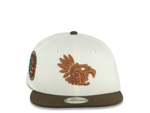 Load image into Gallery viewer, (Youth)Mexico Aztec New Era WBC World Baseball Classic 9FIFTY 950 Kid Snapback Cap Hat Cream Crown Brown Visor Brown Logo Aztec Calendar Side Patch