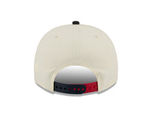 Load image into Gallery viewer, San Diego Padres New Era MLB 9FIFTY 950 Snapback A-Frame Cap Hat Cream Crown Navy Visor White/Red Logo 250th Anniversary Side Patch (2026 4th of July)