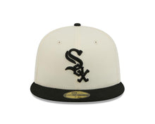 Load image into Gallery viewer, Chicago White Sox New Era MLB 59FIFTY 5950 Fitted Cap Hat Chrome White Crown Black Visor Black Logo Gray UV