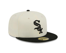 Load image into Gallery viewer, Chicago White Sox New Era MLB 59FIFTY 5950 Fitted Cap Hat Chrome White Crown Black Visor Black Logo Gray UV