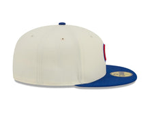 Load image into Gallery viewer, Chicago Cubs New Era MLB 59FIFTY 5950 Fitted Cap Hat Chrome White Crown Royal Blue Visor Red/Royal Blue Logo Gray UV