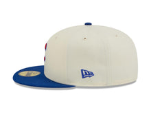 Load image into Gallery viewer, Chicago Cubs New Era MLB 59FIFTY 5950 Fitted Cap Hat Chrome White Crown Royal Blue Visor Red/Royal Blue Logo Gray UV