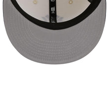 Load image into Gallery viewer, New York Yankees New Era MLB 59FIFTY 5950 Fitted Cap Hat Chrome White Crown Navy Blue Visor Navy Blue Logo Gray UV