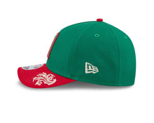 Load image into Gallery viewer, Mexico New Era 9FORTY 940 Adjustable M-Crown Cap Hat Green Crown Red Visor Team Color Logo Gray UV (Wordmark)