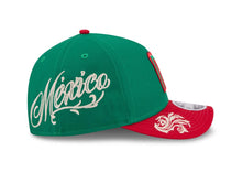 Load image into Gallery viewer, Mexico New Era 9FORTY 940 Adjustable M-Crown Cap Hat Green Crown Red Visor Team Color Logo Gray UV (Wordmark)