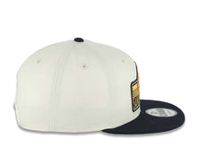 Load image into Gallery viewer, San Diego Padres New Era MLB 9FIFTY 950 Snapback Cap Hat Cream Crown Navy Blue Visor Orange/Navy Blue/White Script Logo Gray UV