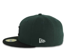 Load image into Gallery viewer, San Diego Padres New Era MLB 59FIFTY 5950 Fitted Cap Hat Dark Green Crown Black Visor White/Black Logo 1998 World Series Side Patch Gray UV