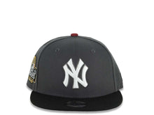 Load image into Gallery viewer, (Youth) New York Yankees New Era MLB 9FIFTY 950 Snapback Cap Hat Dark Gray Crown Black Visor Glow White/Black Logo 2024 World Series Side Patch