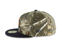 Load image into Gallery viewer, San Diego Padres New Era MLB 59FIFTY 5950 Fitted Cap Hat Real Tree Edge Camo Crown Navy Blue Visor Orange/Navy Blue Logo 1998 World Series Side Patch