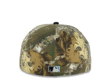 Load image into Gallery viewer, San Diego Padres New Era MLB 59FIFTY 5950 Fitted Cap Hat Real Tree Edge Camo Crown Navy Blue Visor White Logo With Roses 40th Anniversary Side Patch