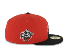Load image into Gallery viewer, San Diego Padres New Era MLB 59FIFTY 5950 Fitted Cap Hat Red Crown Black Visor Red/Black/White Logo 1998 World Series Side Patch Gray UV