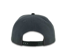 Load image into Gallery viewer, San Diego Padres New Era MLB 9FIFTY 950 Snapback Cap Hat Dark Gray Crown Black Visor Black Logo With Rose 40th Anniversary Side Patch Gray UV