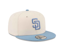 Load image into Gallery viewer, San Diego Padres New Era MLB 9FIFTY 950 Snapback Cap Hat Cream Crown Blue Visor Blue/White Logo Gray UV ( 2-Tone Color Pack)