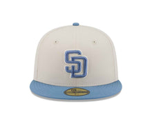 Load image into Gallery viewer, San Diego Padres New Era MLB 59FIFTY 5950 Fitted Cap Hat Cream Crown Blue Visor Blue/White Logo Gray UV ( 2-Tone Color Pack)
