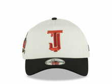 Load image into Gallery viewer, Toros de Tijuana New Era LMB 9FORTY 940 Adjustable A-Frame Cap Hat Chrome White Crown Black Visor Metallic Red Logo Desarollo Toros Side Patch Gray UV